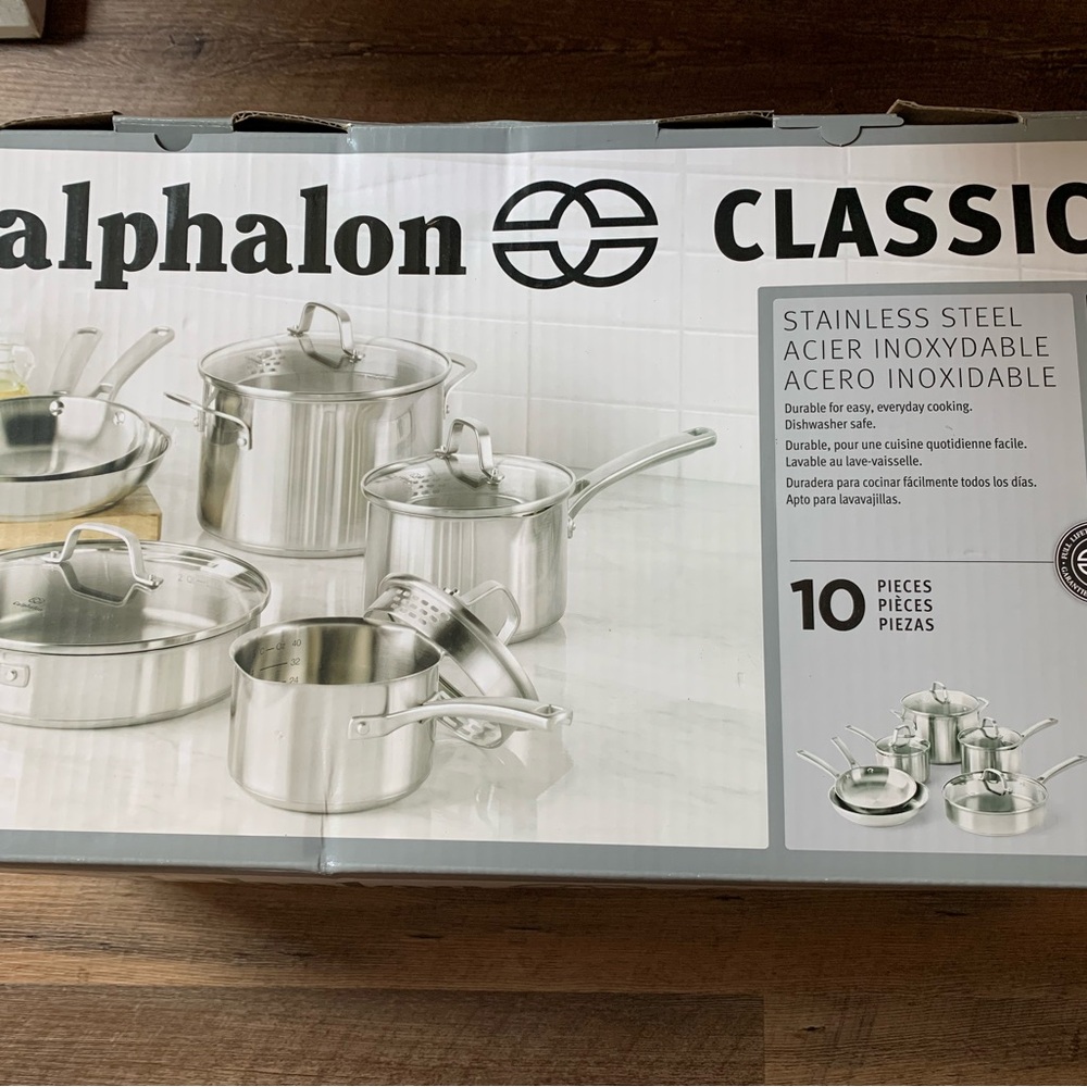 NIB Calphalon Classic 10pc. Stainless Steel Cookware Set